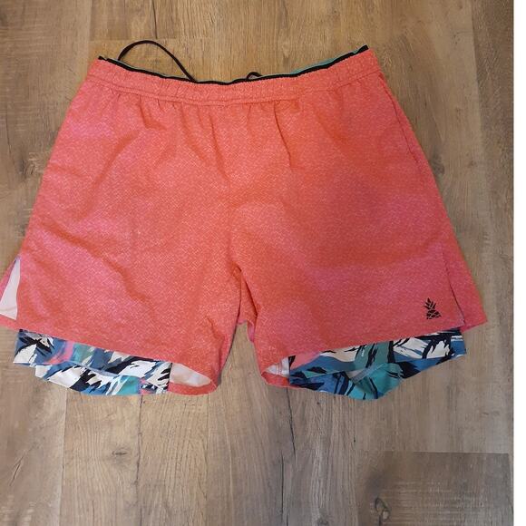 Chubbies The Quest Ultimate Training Pink Layered Swim Hybrid Shorts XXL - Picture 1 of 6